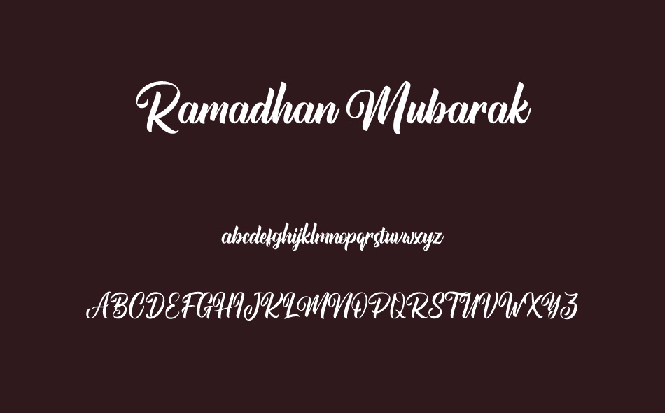 Ramadhan Mubarak font