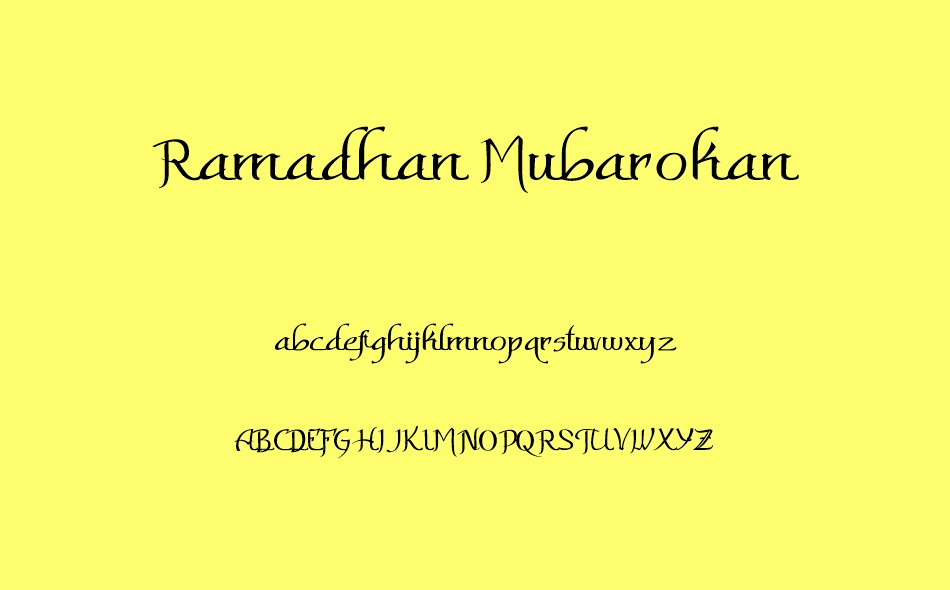 Ramadhan Mubarokan font