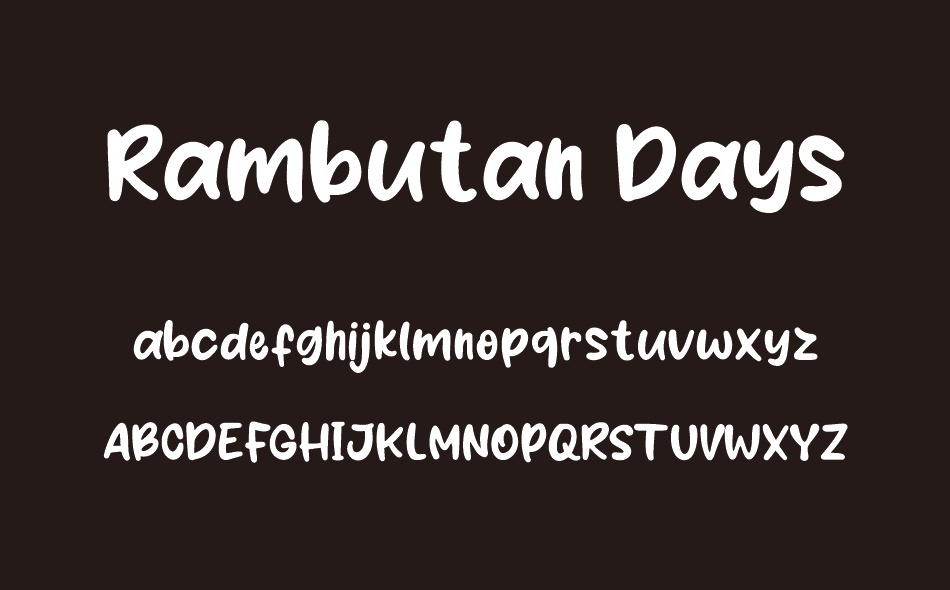Rambutan Days font