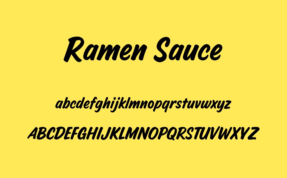 Ramen Sauce font