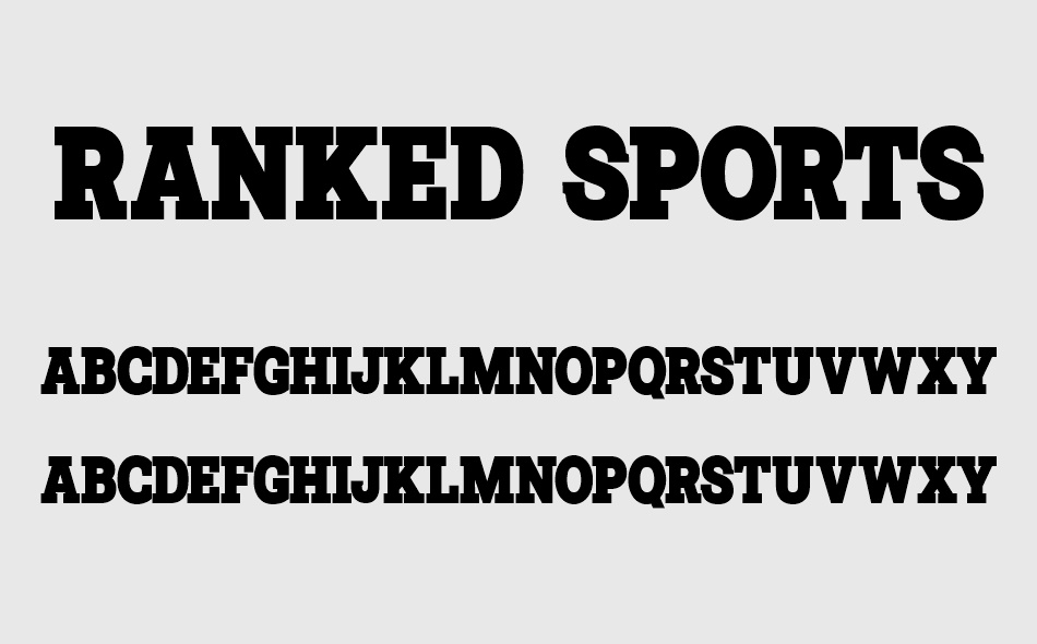 Ranked Sports font