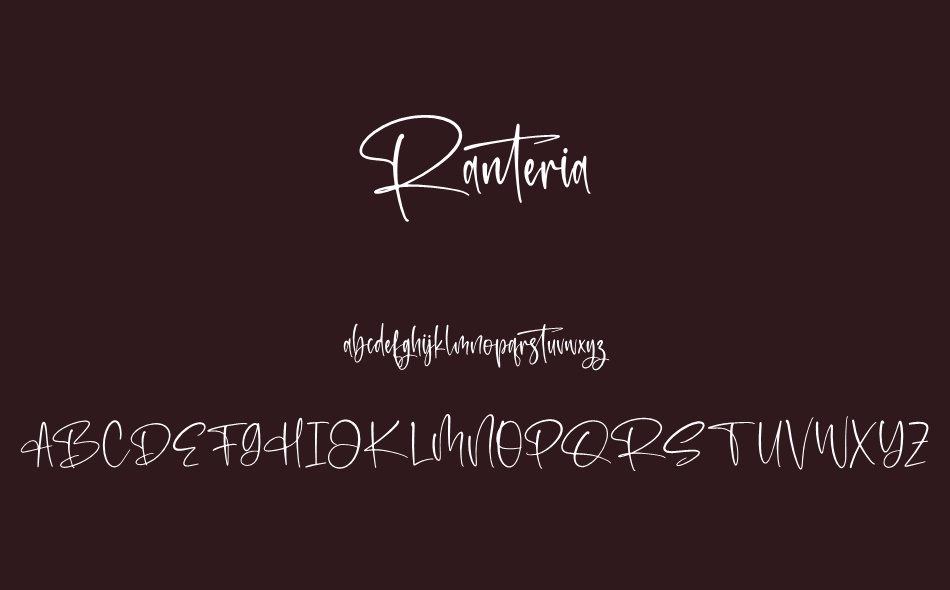 Ranteria font