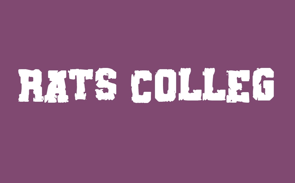 Rats College font big