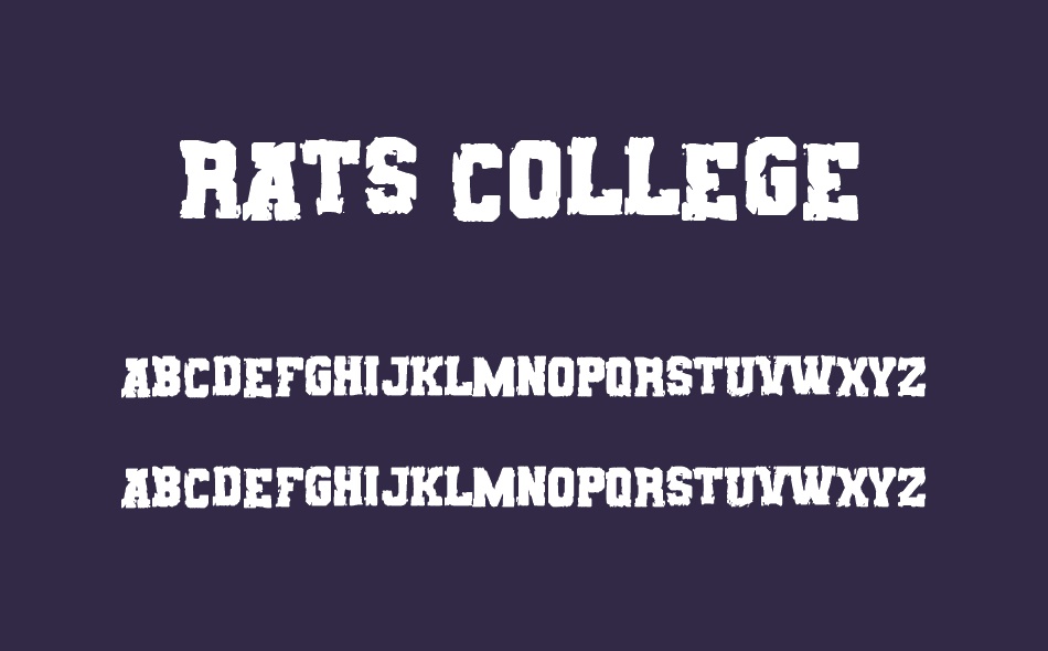 Rats College font