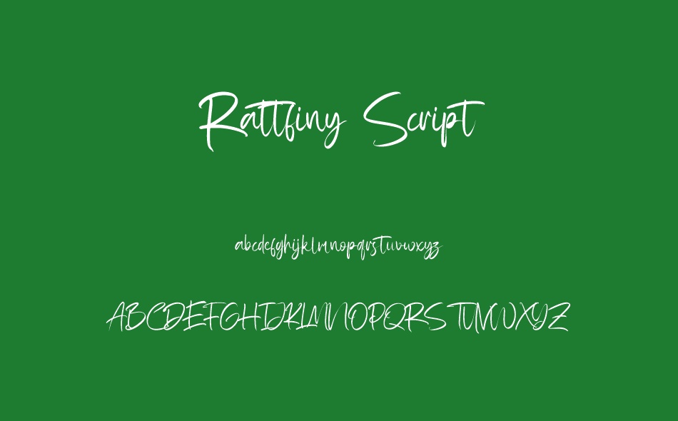 Rattfiny Script font