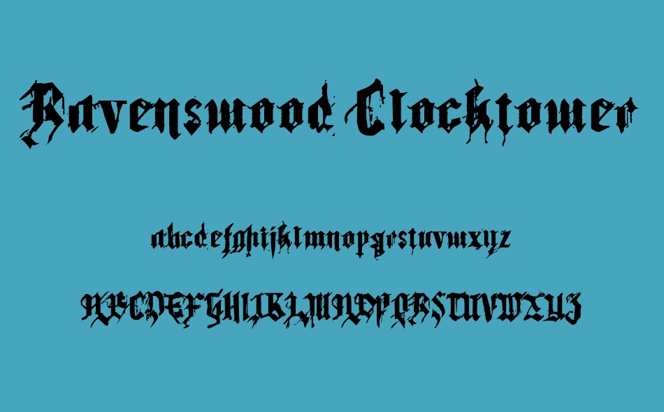Ravenswood Clocktower font