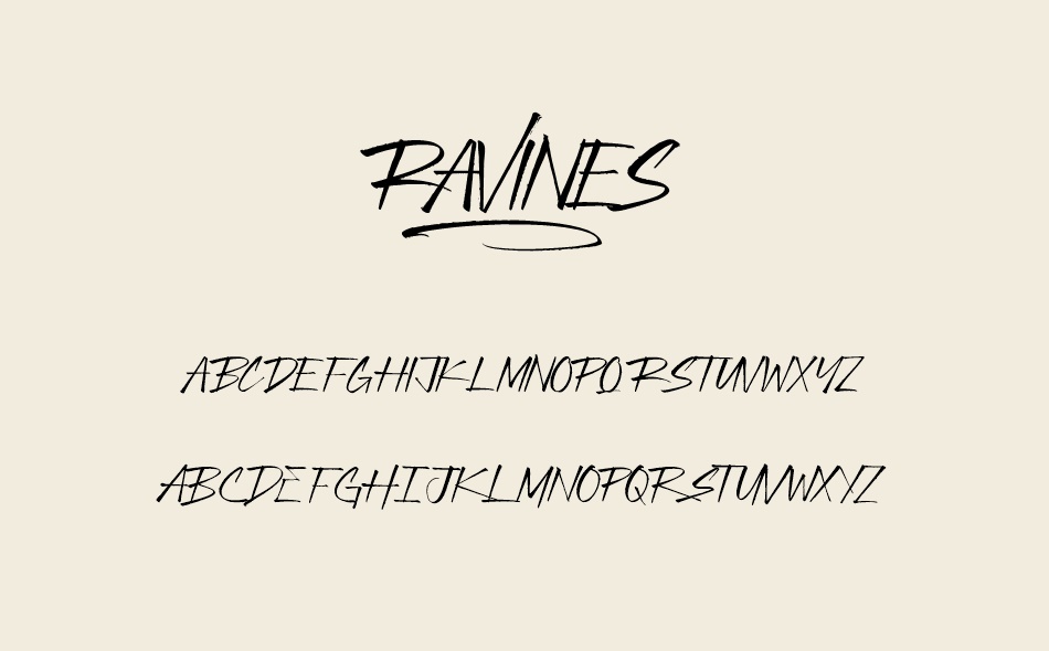 Ravines font