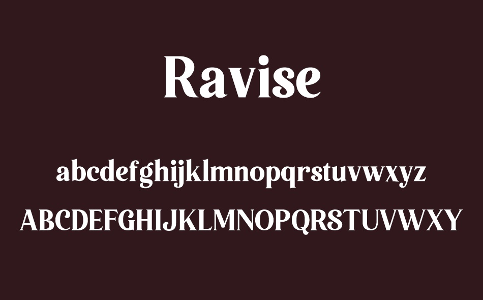 Ravise font