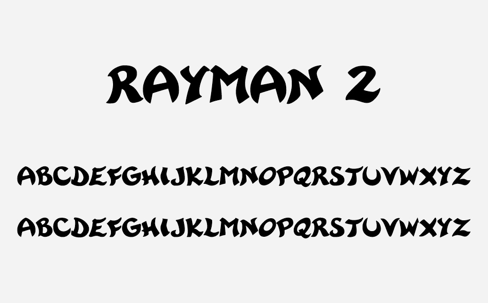 Rayman 2 font