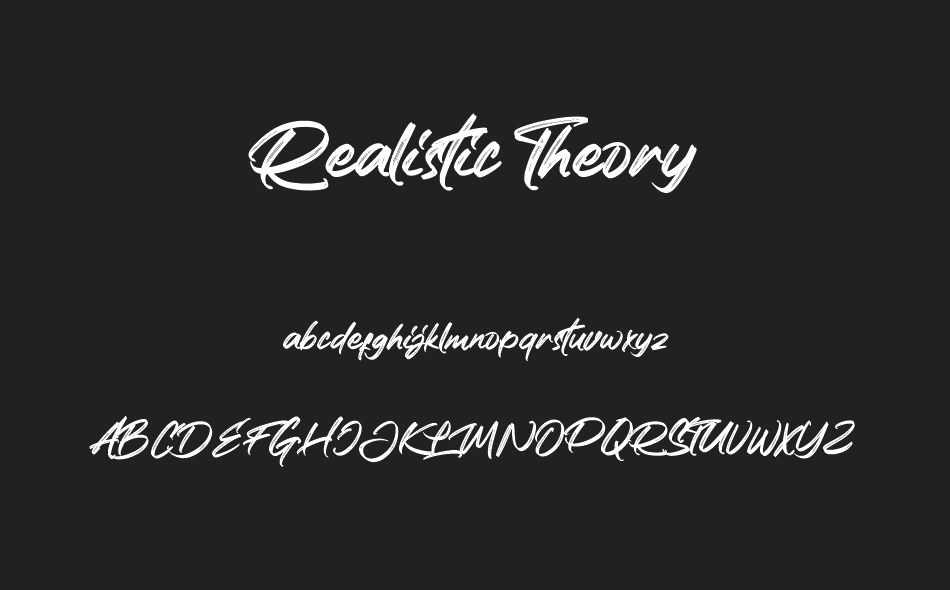 Realistic Theory font