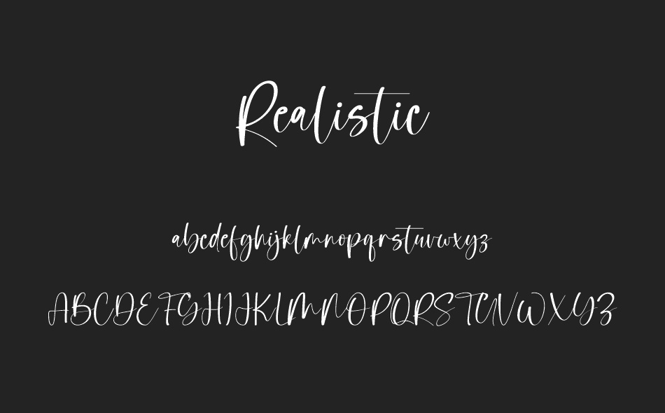 Realistic font