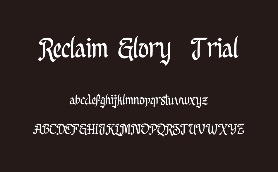 Reclaim Glory font
