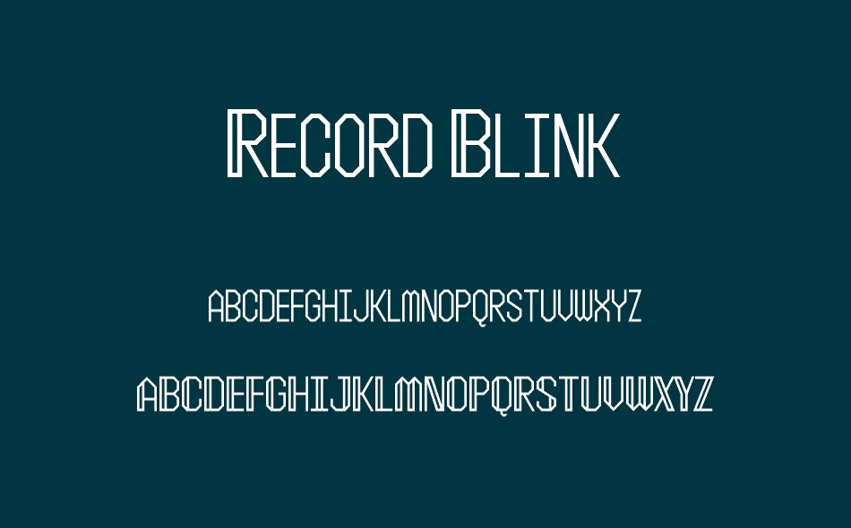 Record Blink font