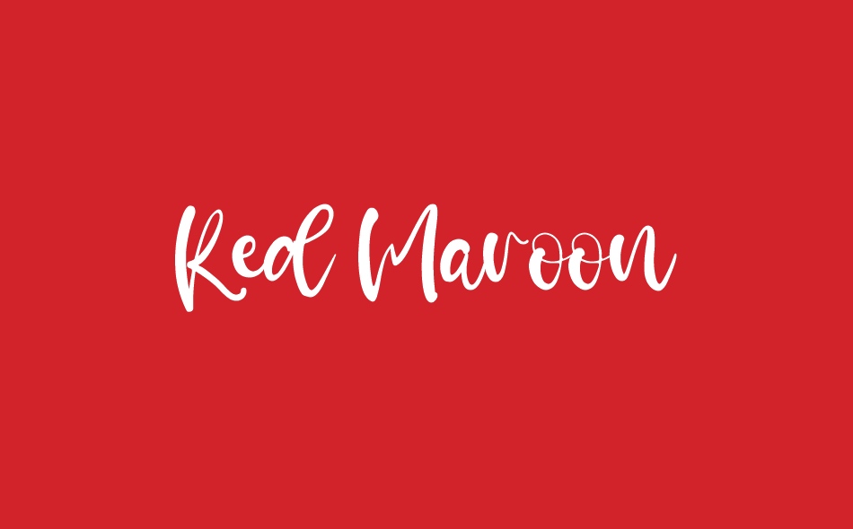 Red Maroon font big