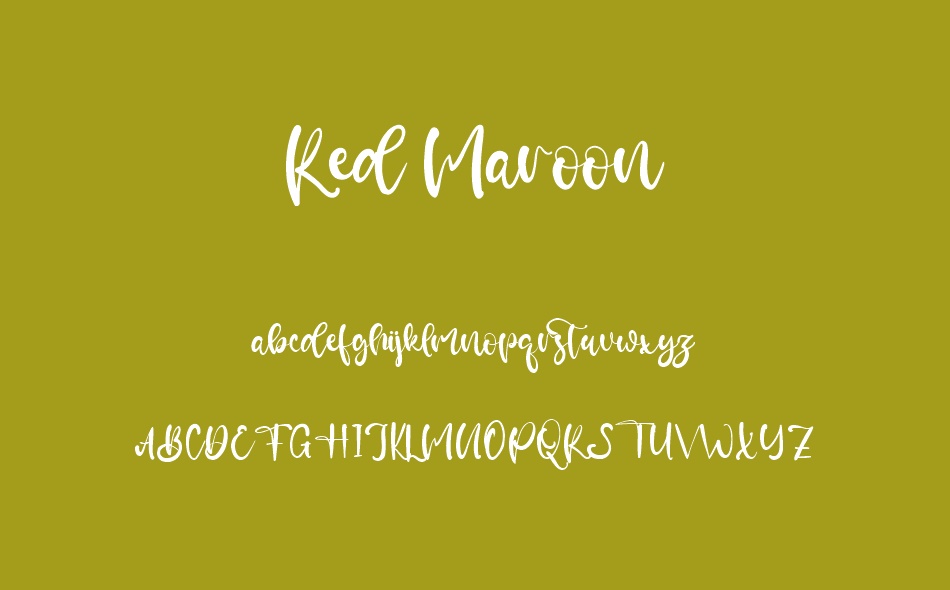 Red Maroon font