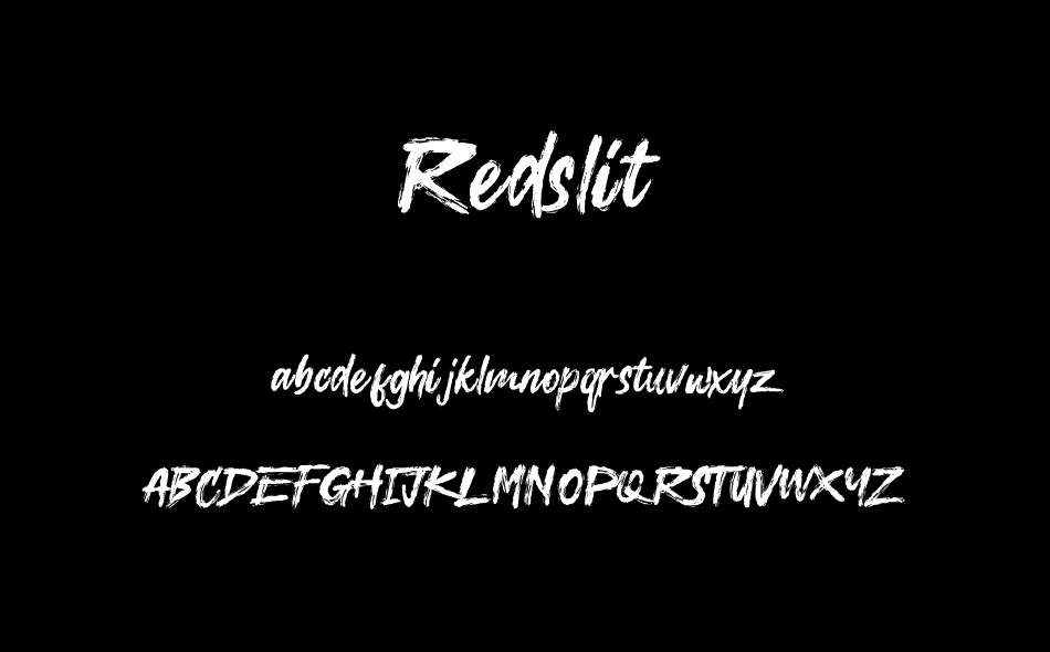 Redslit font