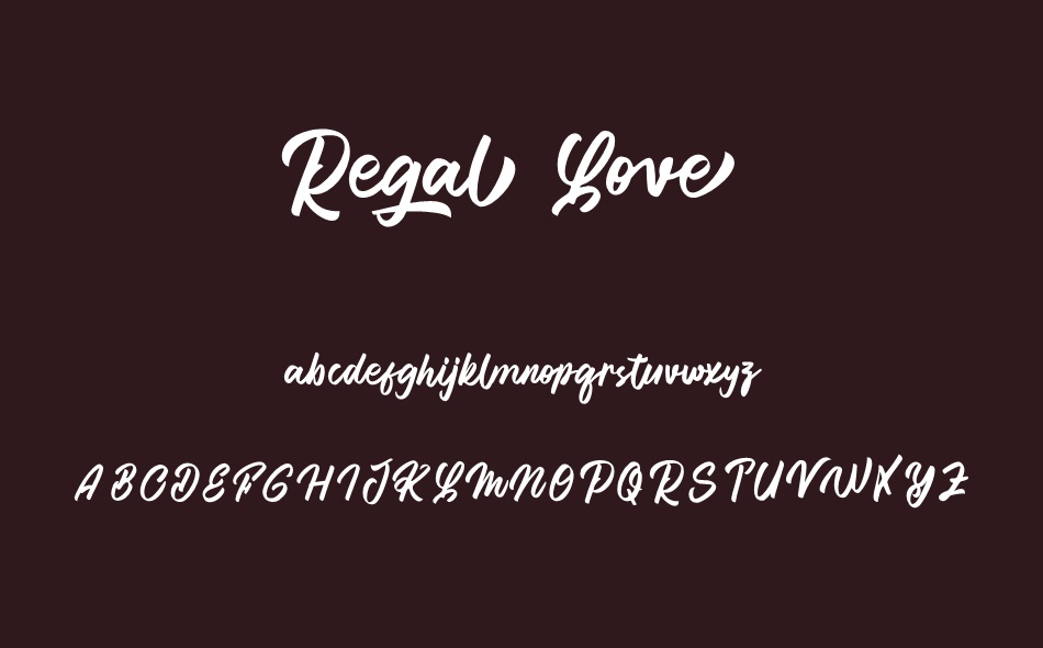 Regal Love font