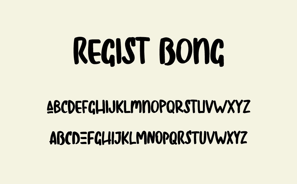 Regist Bong font