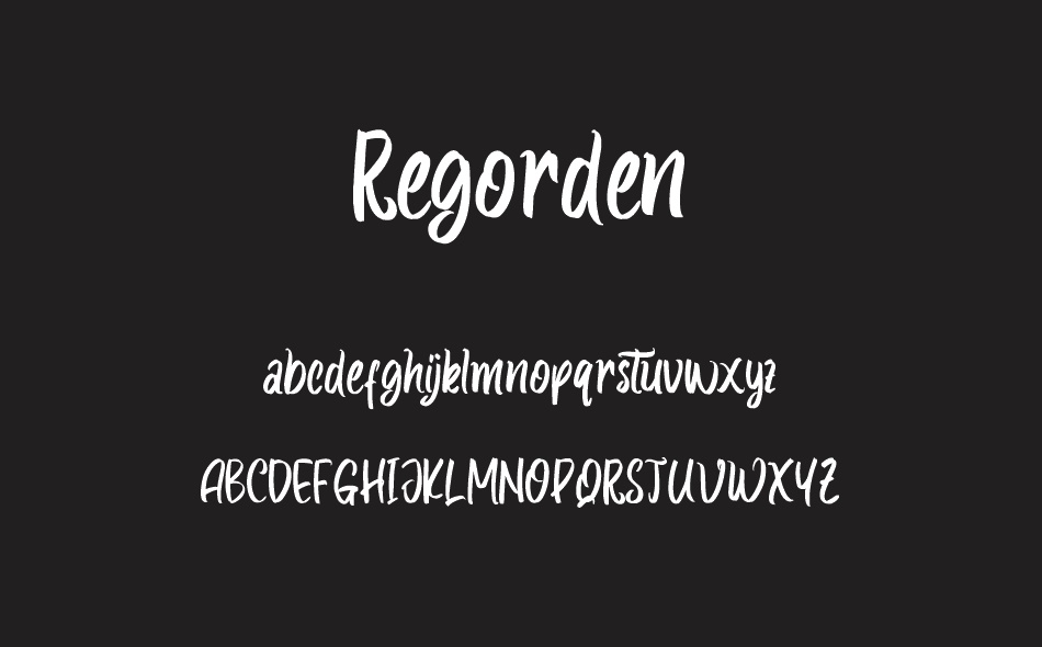 Regorden font