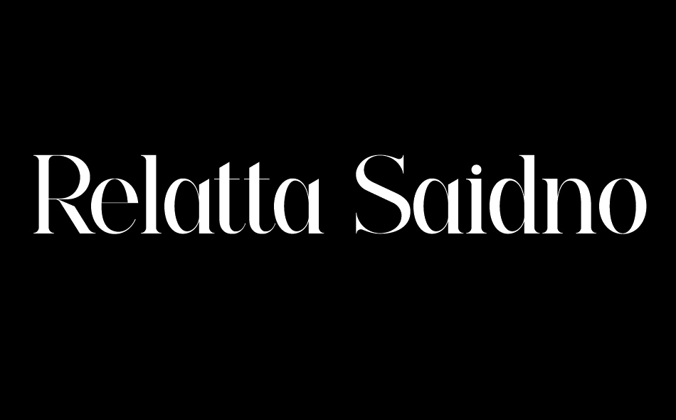Relatta Saidnolia Script font big
