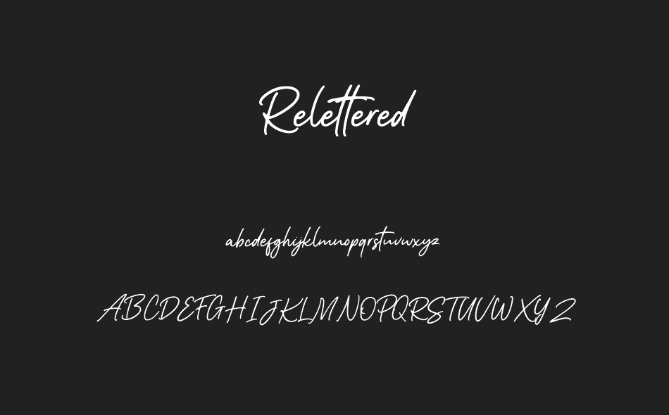 Relettered font