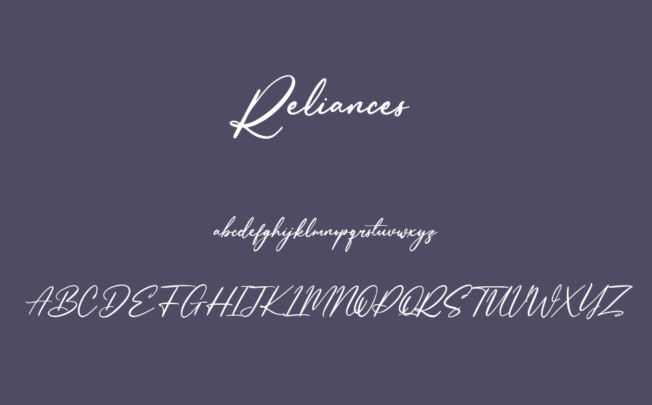 Reliances font