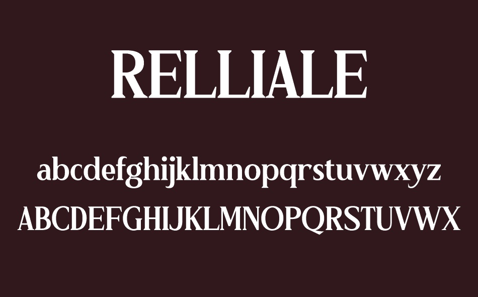 Relliale free font