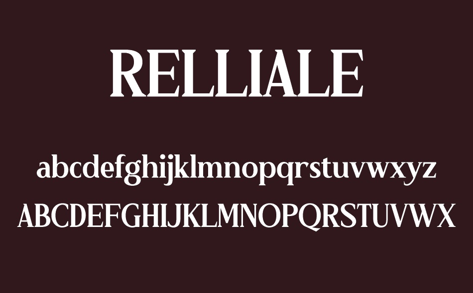 Relliale font