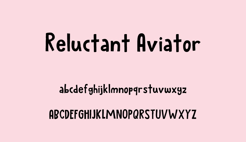 reluctant-aviator-demo font