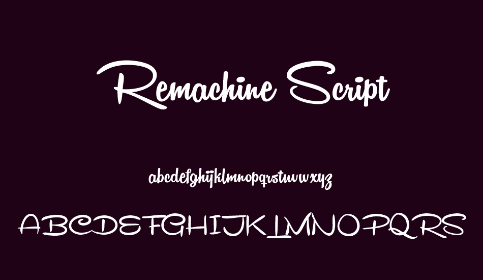 remachine-script-personal-use- font