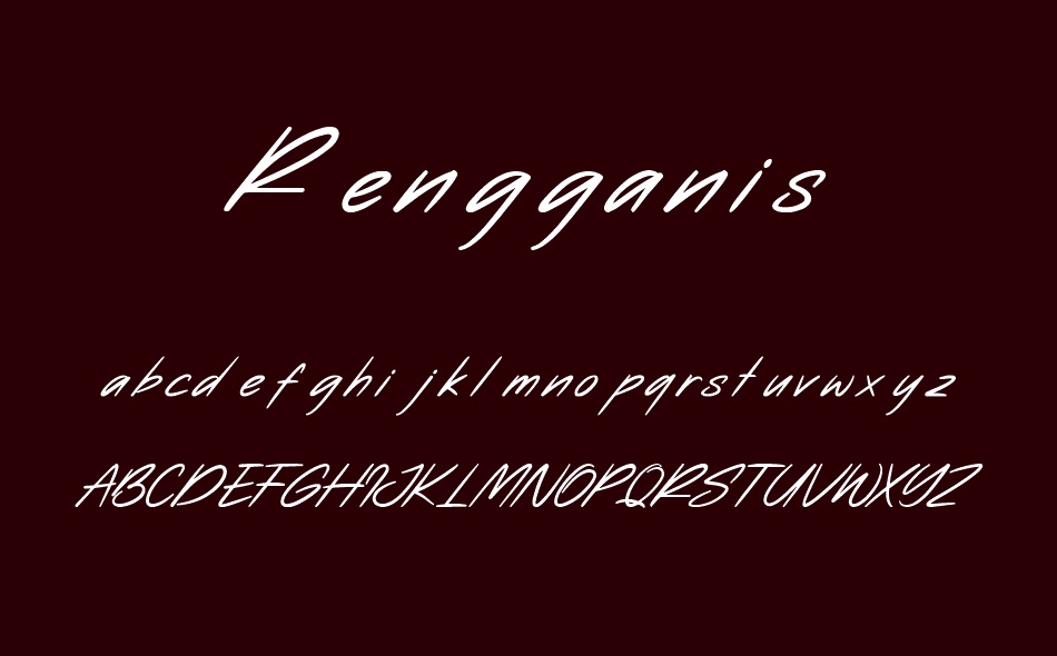 Rengganis font