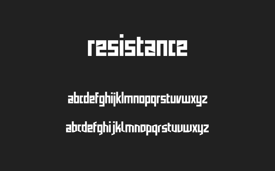 Resistance font