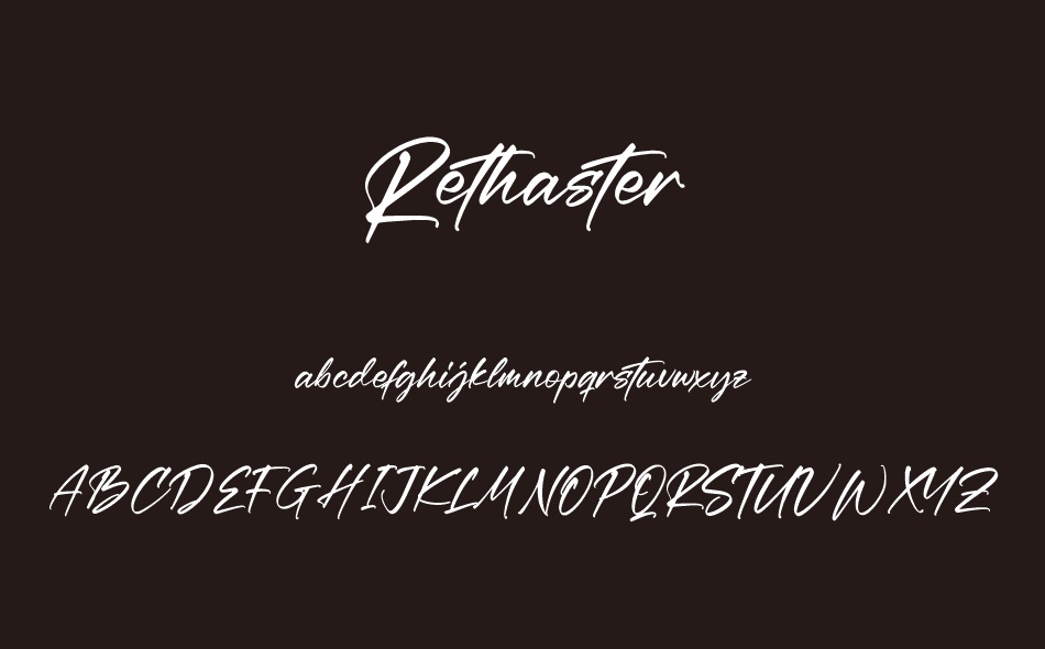 Rethaster font