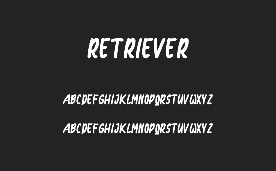 Retriever font