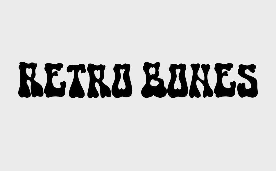 Retro Bones font big