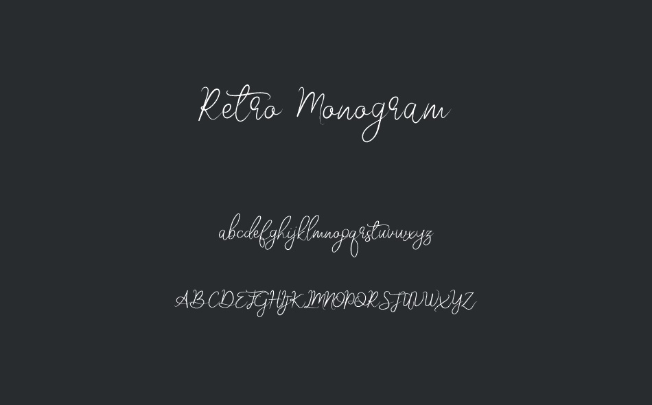 Retro Monogram font