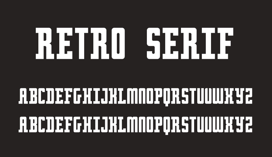 Download Retro Serif Free Font SVG Cut Files