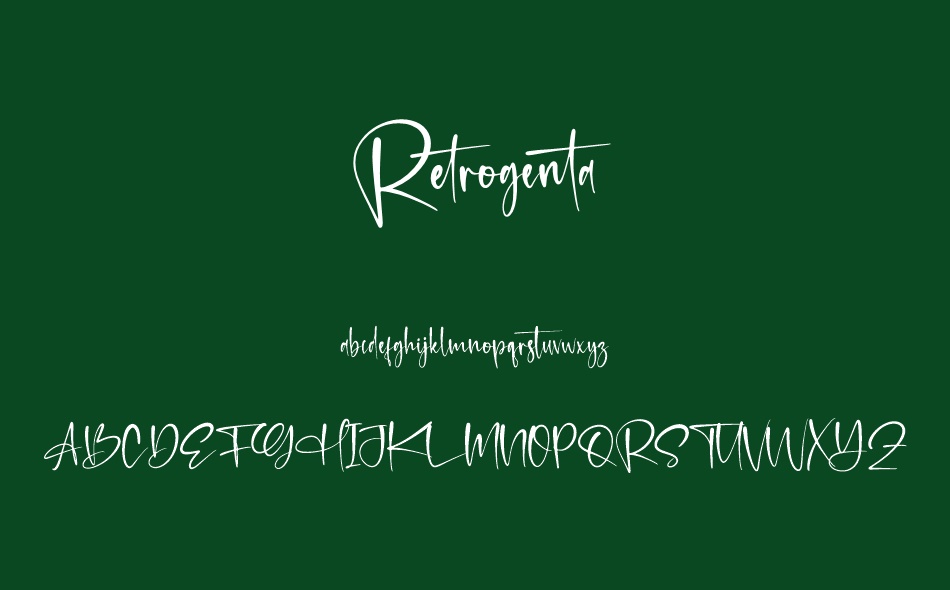 Retrogenta font