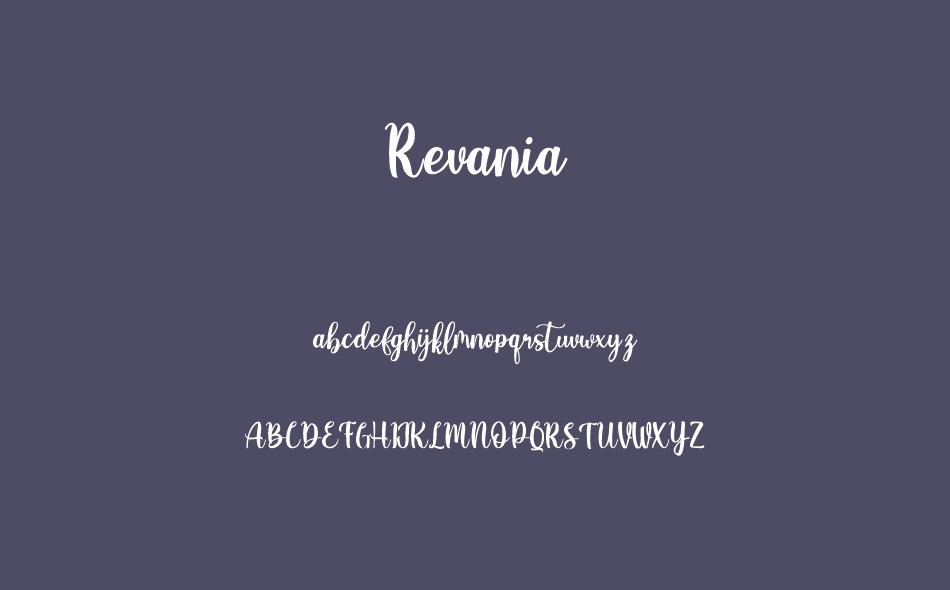 Revania font