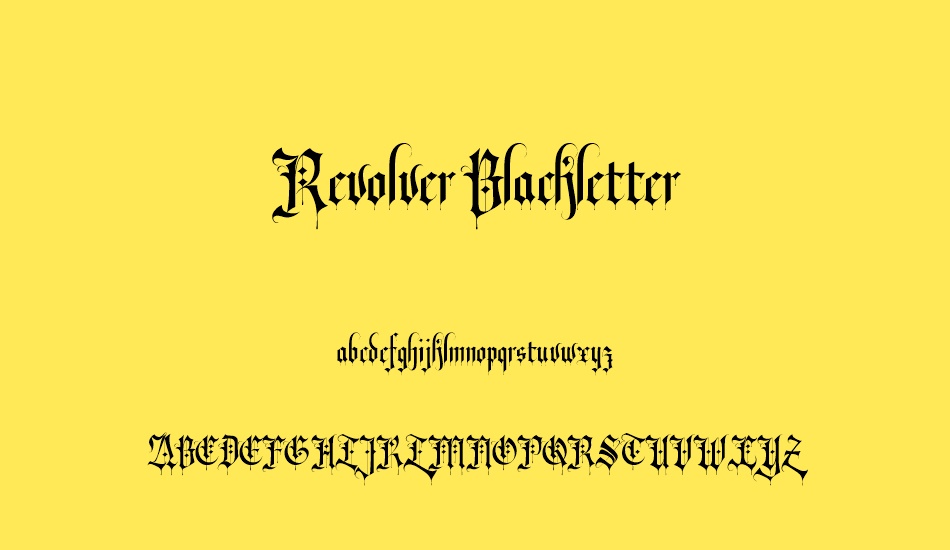 Download Revolver Blackletter Free Font SVG Cut Files