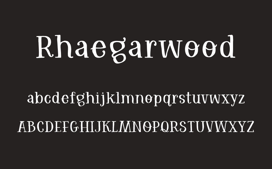 Rhaegarwood font