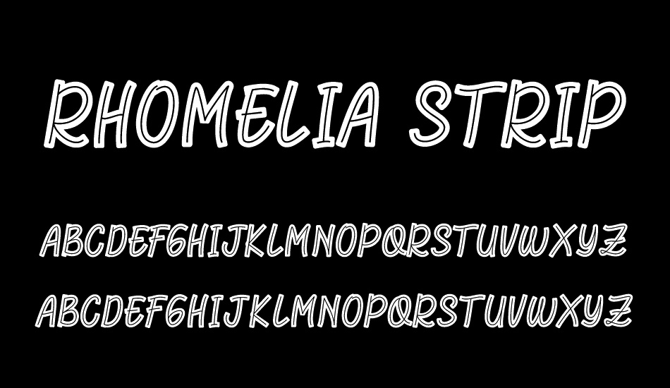 rhomelia-strip font