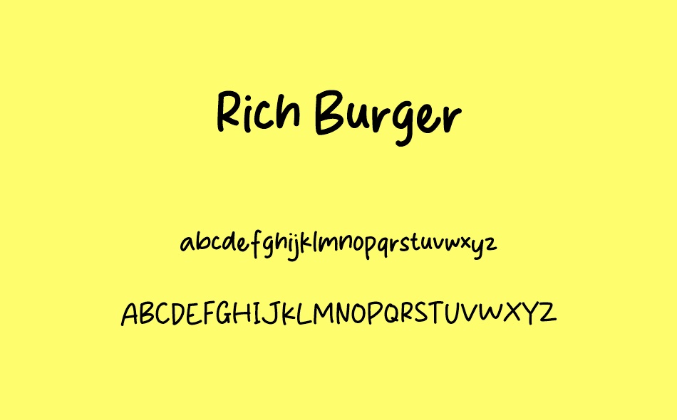 Rich Burger font