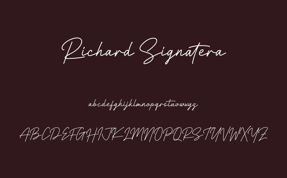Richard Signatera font