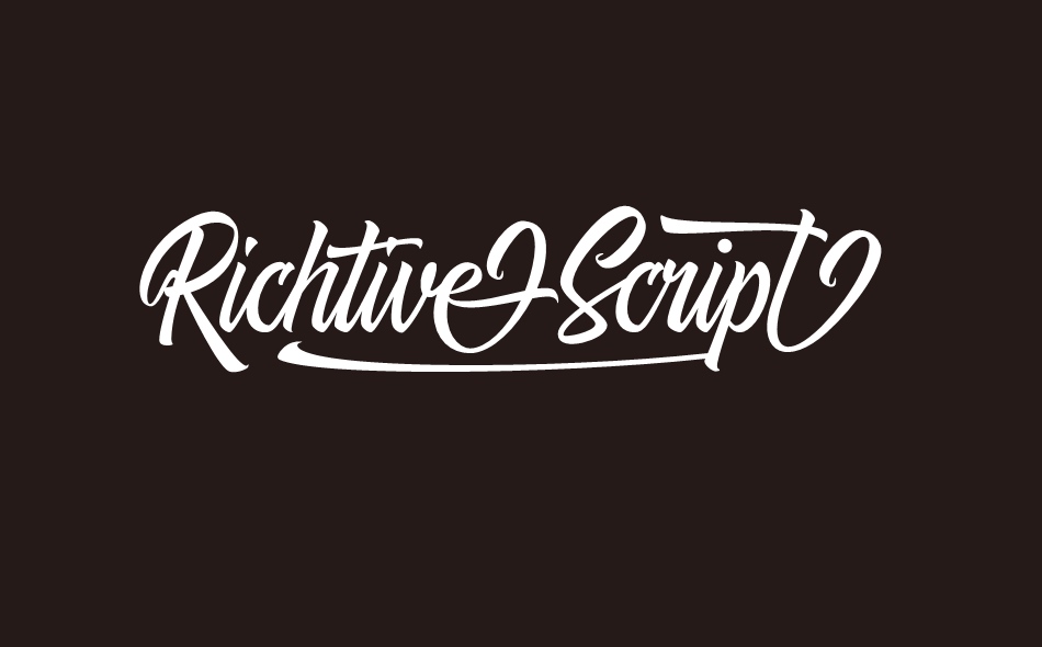 Richtive Script font big