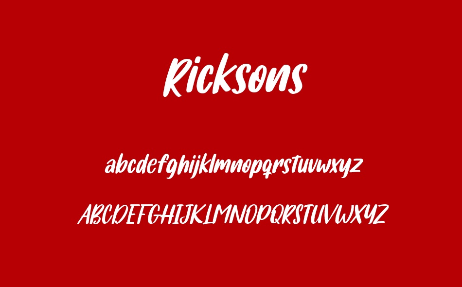 Ricksons font