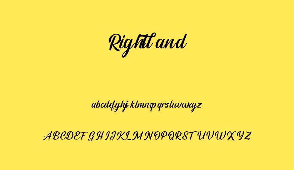 rightland font