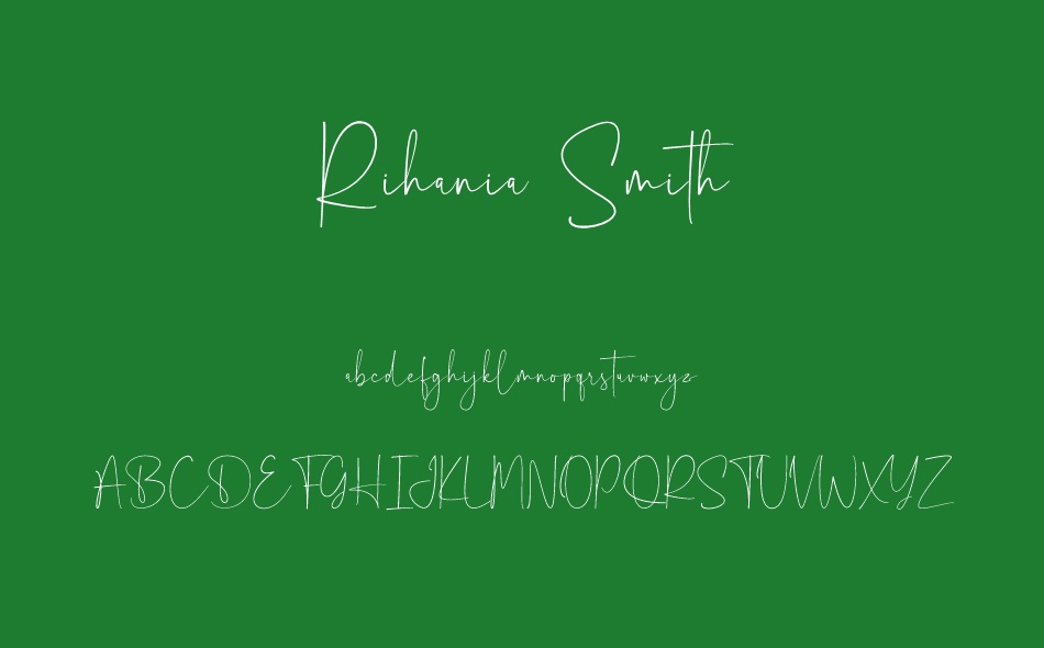 Rihania Smith font
