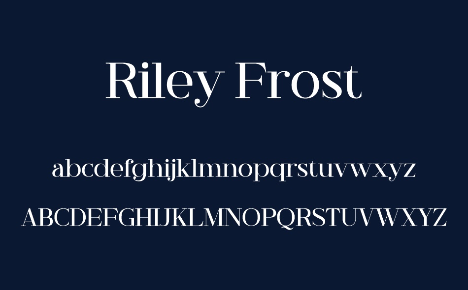 Riley Frost font