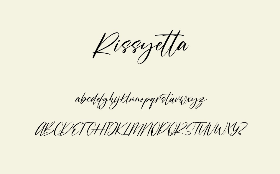 Rissyetta font